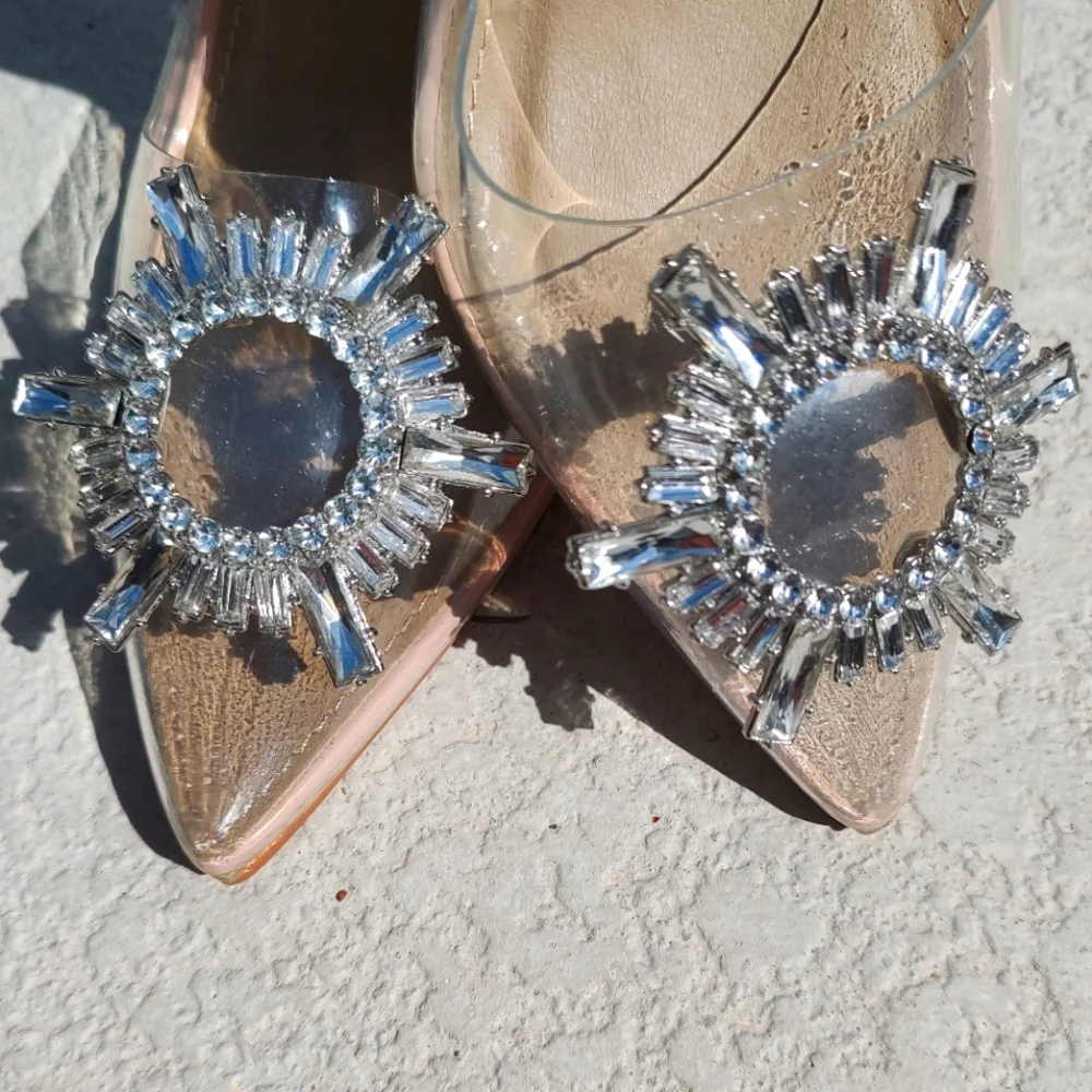 LuLus Pointy Toe With Rhinestone Embellished Heels - Picture 3 of 7